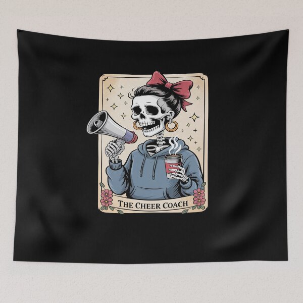 Item preview, Cheer Coach Tarot Card Skeleton Cheerleading Coach Halloween designed and sold by AmparoBoyle.