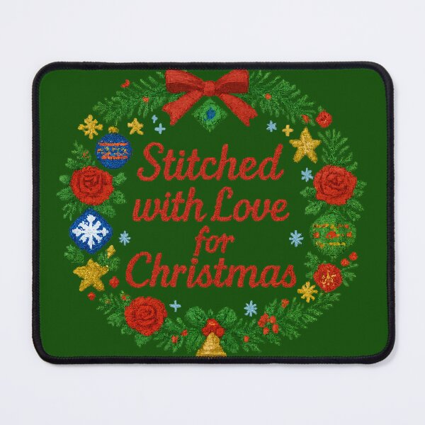 Item preview, Stitched with Love for Christmas – Romanian Folk Embroidery Wreath Design designed and sold by Maximilianos.