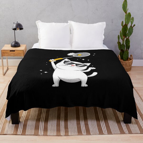 Item preview, Cat Playing Badminton Shuttlecock Player Lover Coach designed and sold by AmparoBoyle.