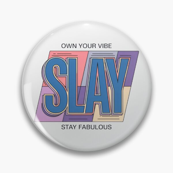 Item preview, Geometric Pastel Blocks Supporting Central “SLAY” and Black Motivational Captions designed and sold by SplashTastic.