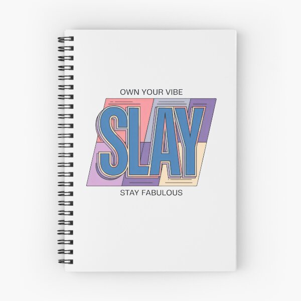 Item preview, Geometric Pastel Blocks Supporting Central “SLAY” and Black Motivational Captions designed and sold by SplashTastic.