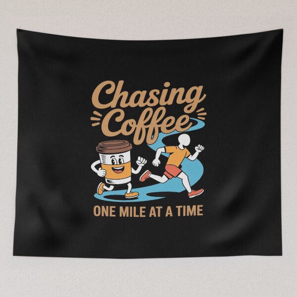 Item preview, Chasing Coffee One Mile At A Time designed and sold by Idarmotar.