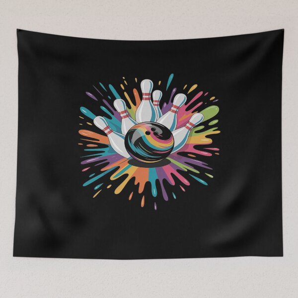 Item preview, Bowling Game Day Bowling Cute Colorsplash Ball designed and sold by DrewLeuschke.