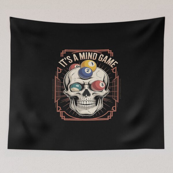 Item preview, Billiards Skull Pool Balls It's a Mind Game designed and sold by MinaReinger.