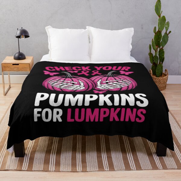 Item preview, Check Your Pumpkins Breast Cancer Awareness Halloween Women designed and sold by Idarmotar.