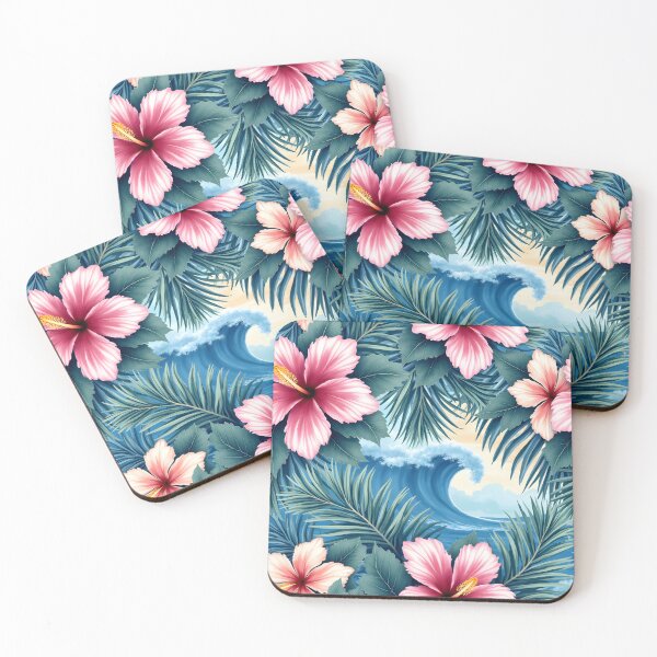 Item preview, Beautiful Ocean Waves Pretty Flowers  designed and sold by BDLdesigns.