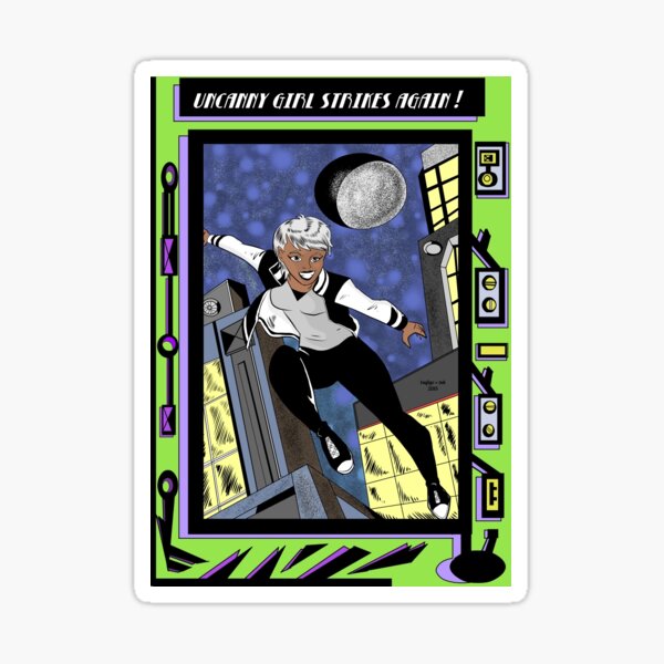 uncanny girl strikes Sticker