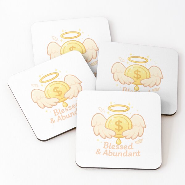 Item preview, Angel Coin Aura Money Sticker | Blessed & Abundant Angel Wings Charm | Kawaii Wealth Talisman designed and sold by HerDreamCodes.