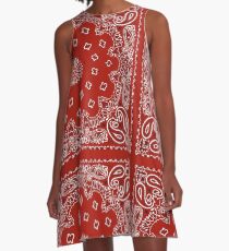 Red Bandana A-Line Dress