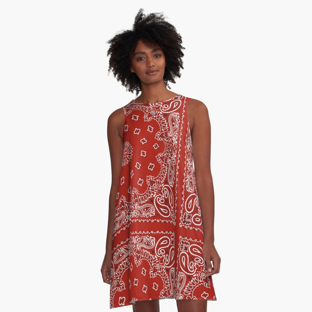 Red Bandana A-Line Dress