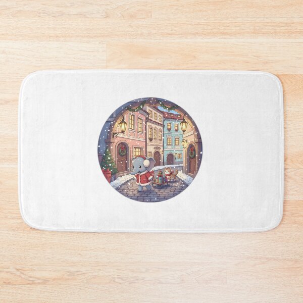 Item preview, Kawaii Christmas Elephant Malá Strana Prague – Gifts on Sled designed and sold by FixwellStudio.