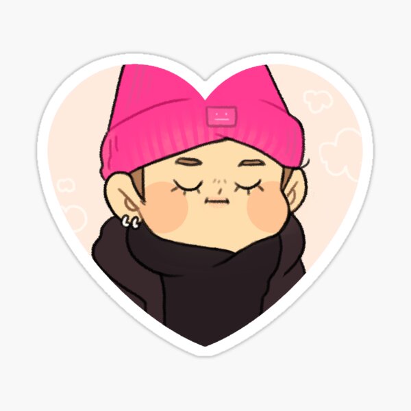 Artikel-Vorschau von BTS Taehyung Herz Aufkleber, designt und verkauft von ghoststeak.