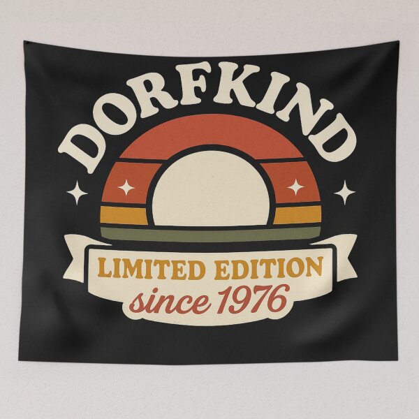 Item preview, Village Child – Limited Edition Since 1976 | Retro Sunset Design on Black designed and sold by Bernd Friese.