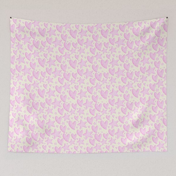 Item preview, heart star valentines seamless pattern  designed and sold by KJackArtwork.