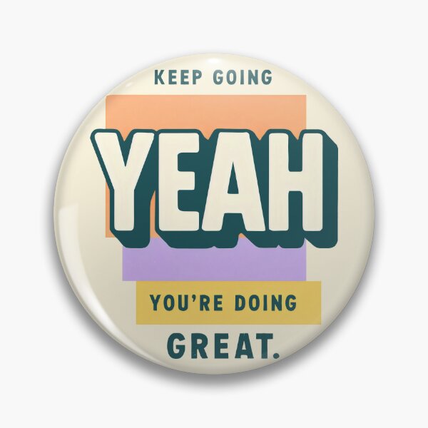 Item preview, Optimistic Retro-Inspired Graphic with Central “YEAH” and Positive Affirmation designed and sold by SplashTastic.