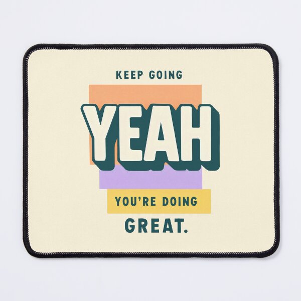 Item preview, Optimistic Retro-Inspired Graphic with Central “YEAH” and Positive Affirmation designed and sold by SplashTastic.