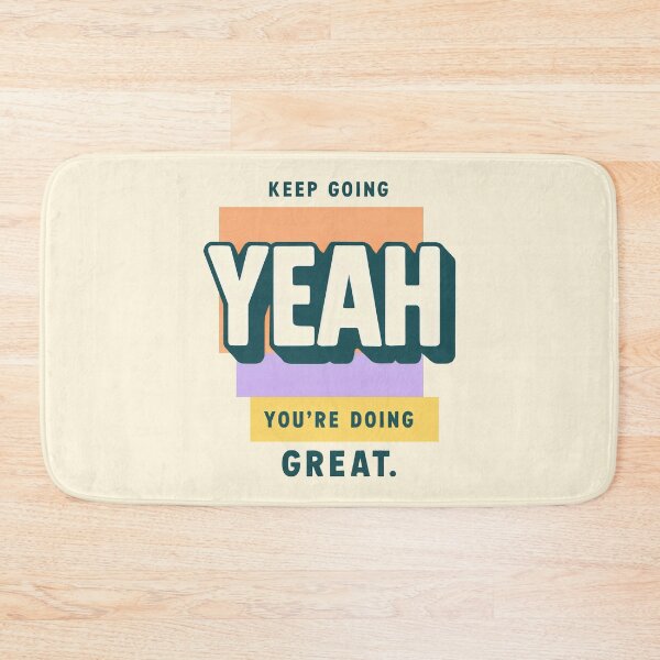 Item preview, Optimistic Retro-Inspired Graphic with Central “YEAH” and Positive Affirmation designed and sold by SplashTastic.