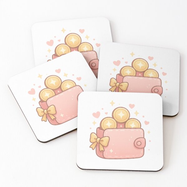 Item preview, Goddess Wallet Charm Money Sticker | Kawaii Wealth Wallet & Gold Coins | Cute Abundance Aesthetic designed and sold by HerDreamCodes.