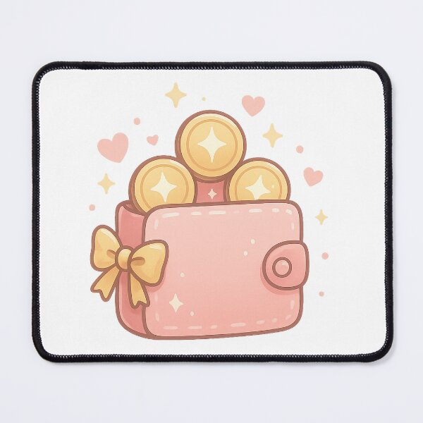 Item preview, Goddess Wallet Charm Money Sticker | Kawaii Wealth Wallet & Gold Coins | Cute Abundance Aesthetic designed and sold by HerDreamCodes.