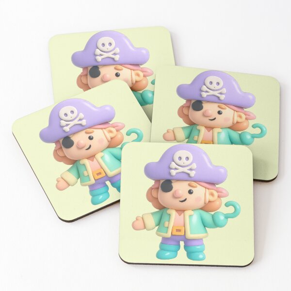 Item preview, Kawaii pirate woman, pastel colors designed and sold by Mauswohn.
