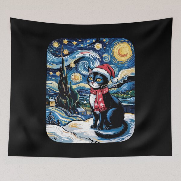 Item preview, Cat Night Style Christmas Funny Graphic Men Women Kids designed and sold by VladoZork.