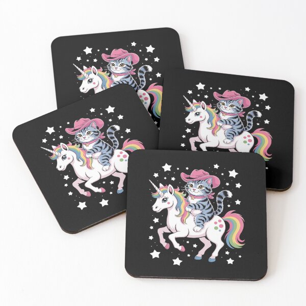 Item preview, Caticorn Star Rider Cosmic Rainbow designed and sold by AmparoBoyle.