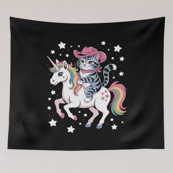 Item preview, Caticorn Star Rider Cosmic Rainbow designed and sold by AmparoBoyle.