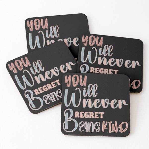 Item preview, You Will Never Regret Being Kind – Colorful Positive Quote Typography Design designed and sold by Lu7u.