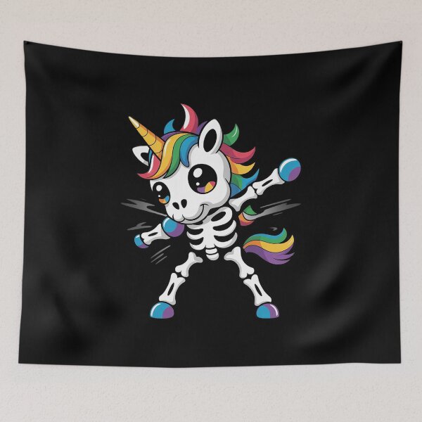 Item preview, Dabbing Unicorn Skeleton Halloween Unicorn Costume  designed and sold by HuValverdeArt.
