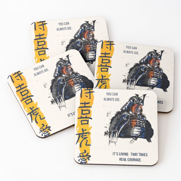 Item preview, Samurai Courage – You Can Always Die, Living Takes Real Courage | Bushido Philosophy Art designed and sold by T-Chou.
