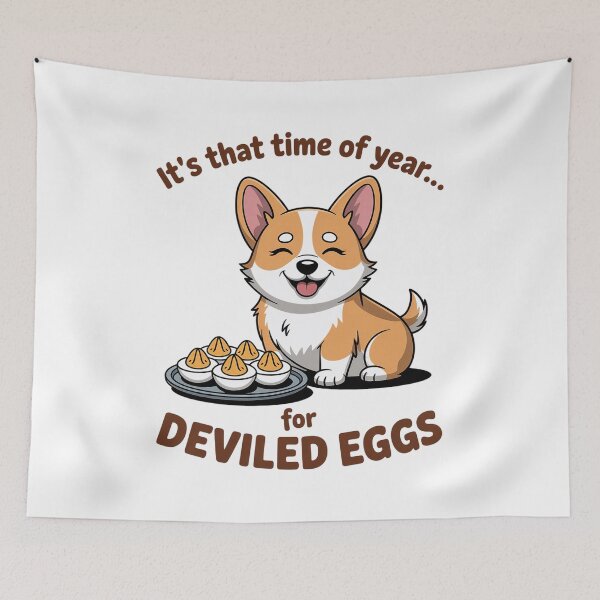 Item preview, Corgi Deviled Eggs Thanksgiving designed and sold by VladoZork.