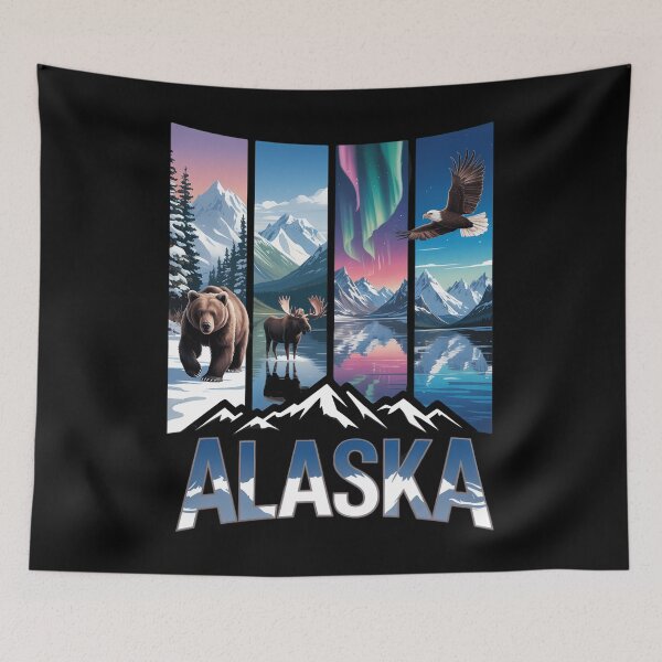 Item preview, Alaskan Bear Moose Eagle Lake And Mountain designed and sold by Bandikonsalez.