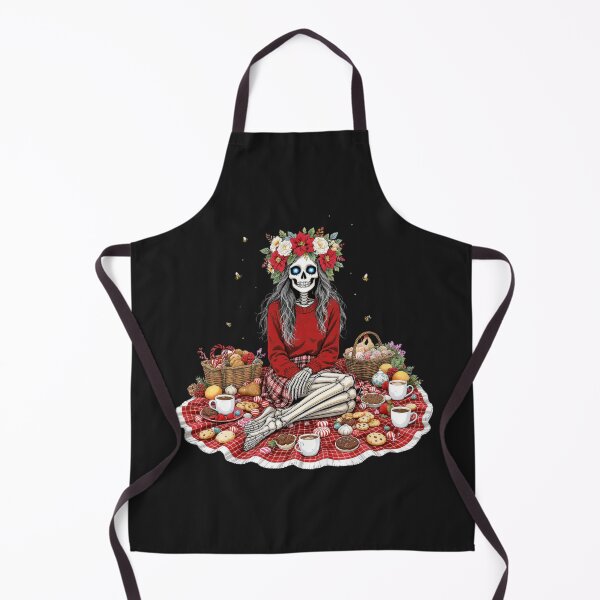 Item preview, Floral Feast Skeleton Girl | Cozy Christmas Picnic Design designed and sold by ColorSplash123.