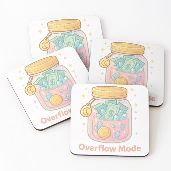 Item preview, Crystal Money Jar Money Sticker | Overflow Mode Cash Jar | Kawaii Wealth Manifestation Charm designed and sold by HerDreamCodes.