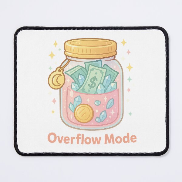 Item preview, Crystal Money Jar Money Sticker | Overflow Mode Cash Jar | Kawaii Wealth Manifestation Charm designed and sold by HerDreamCodes.