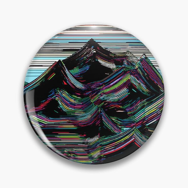 Item preview, Glitch Surreal Mountain Art designed and sold by CharlottePlaceArt.