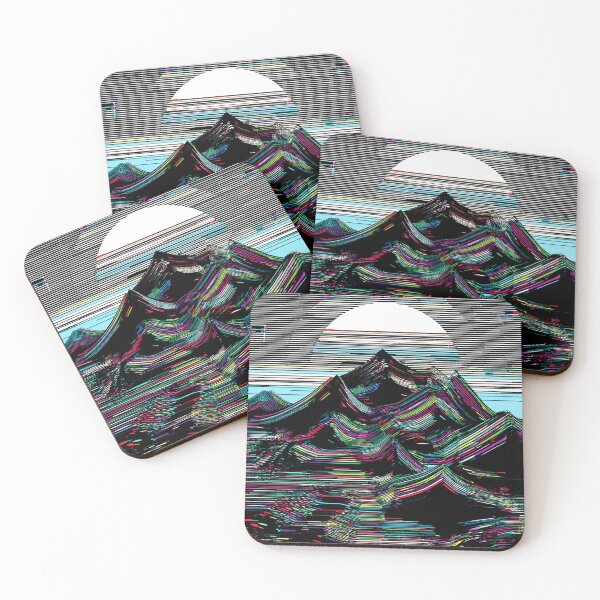 Item preview, Glitch Surreal Mountain Art designed and sold by CharlottePlaceArt.