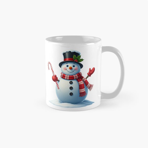 Item preview, Cheerful Snowman with Candy Cane and Top Hat – Festive Winter Holiday Art designed and sold by PixelVibe782.