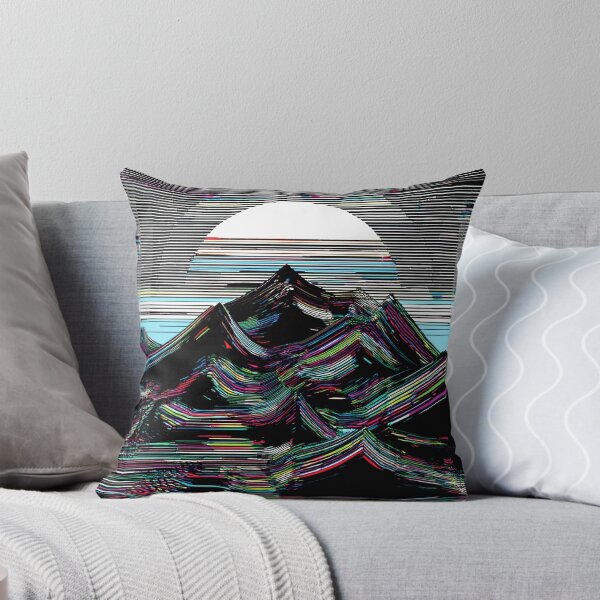 Item preview, Glitch Surreal Mountain Art designed and sold by CharlottePlaceArt.