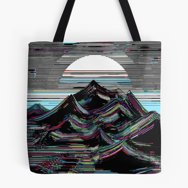 Item preview, Glitch Surreal Mountain Art designed and sold by CharlottePlaceArt.