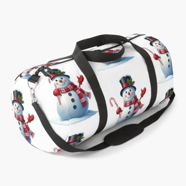 Item preview, Cheerful Snowman with Candy Cane and Top Hat – Festive Winter Holiday Art designed and sold by PixelVibe782.