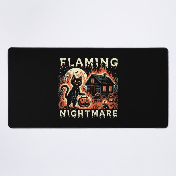 Item preview, Flaming Black Cat Nightmare designed and sold by Scaryzz.