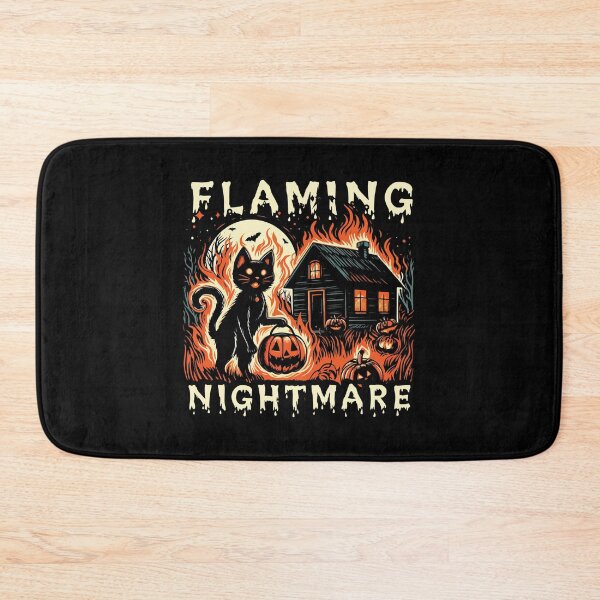 Item preview, Flaming Black Cat Nightmare designed and sold by Scaryzz.