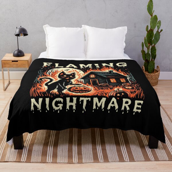 Item preview, Flaming Black Cat Nightmare designed and sold by Scaryzz.