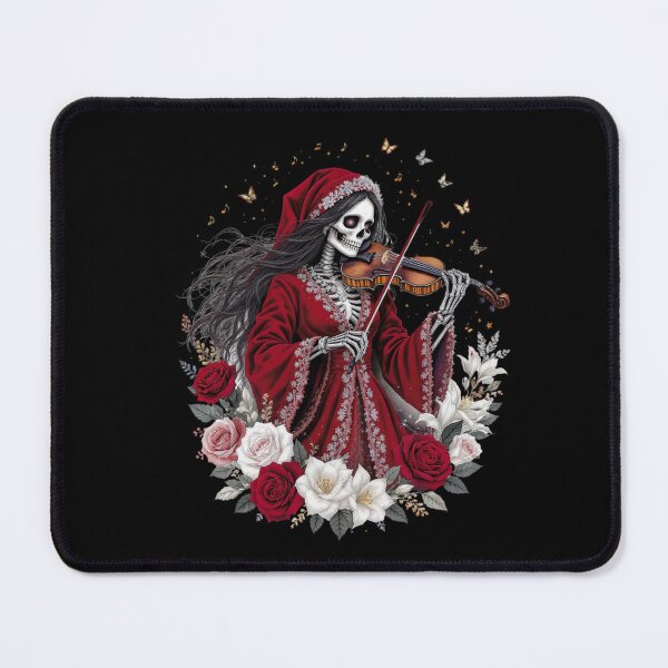 Item preview, Violin Skeleton Girl | Elegant Gothic Christmas Music Design designed and sold by ColorSplash123.
