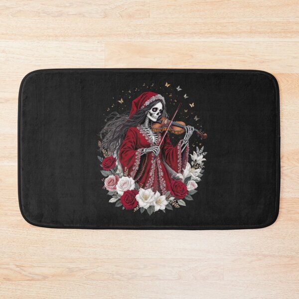 Item preview, Violin Skeleton Girl | Elegant Gothic Christmas Music Design designed and sold by ColorSplash123.