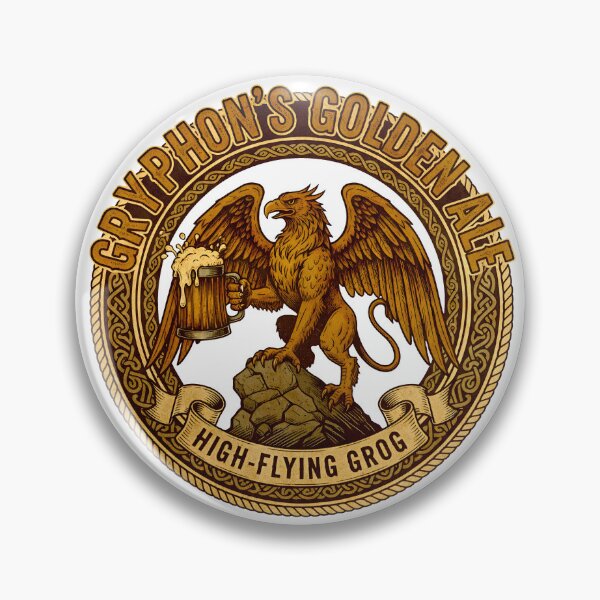 Item preview, Gryphon’s Golden Ale – High-Flying Grog Fantasy Beer designed and sold by Imaginationbeyond.