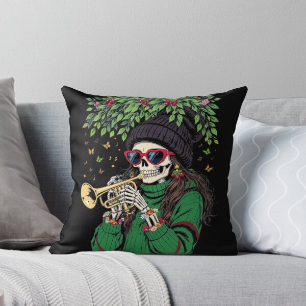 Item preview, Music & Mistletoe Skeleton Girl | Festive Christmas Design designed and sold by ColorSplash123.