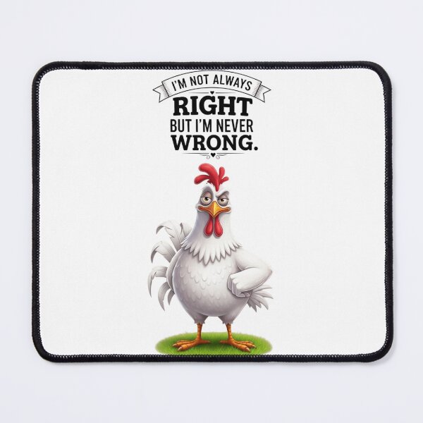Item preview, I’m Not Always Right But I’m Never Wrong – Funny Chicken Quote T-Shirt designed and sold by SoftPeepCo.