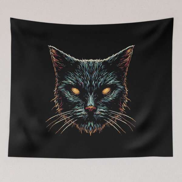 Item preview, Haunted Feline Face designed and sold by Scaryzz.